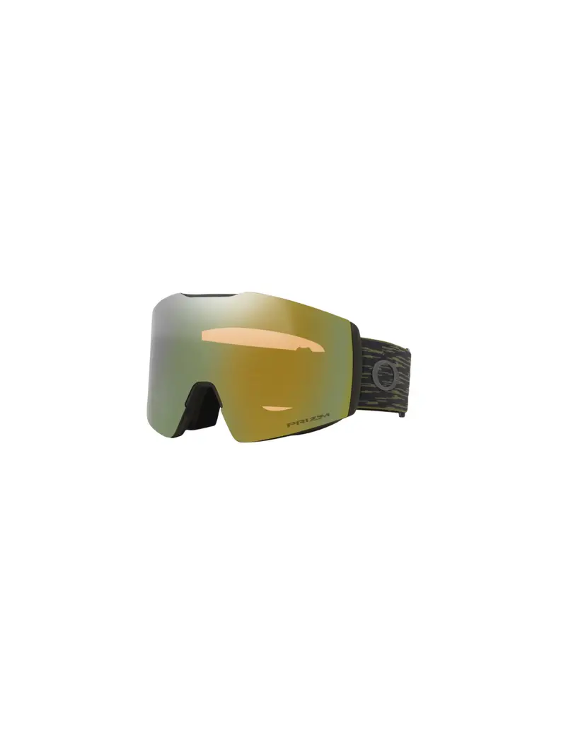 SALDI Maschera da sci OAKLEY Fall Line L 7099-69 Dark Brush Swirl Prizm Snow Sage Gold Iridium