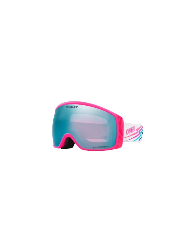 SALDI Maschera da sci OAKLEY Flight Tracker M 7105-74 White Bolt Prizm Snow Sapphire Iridium