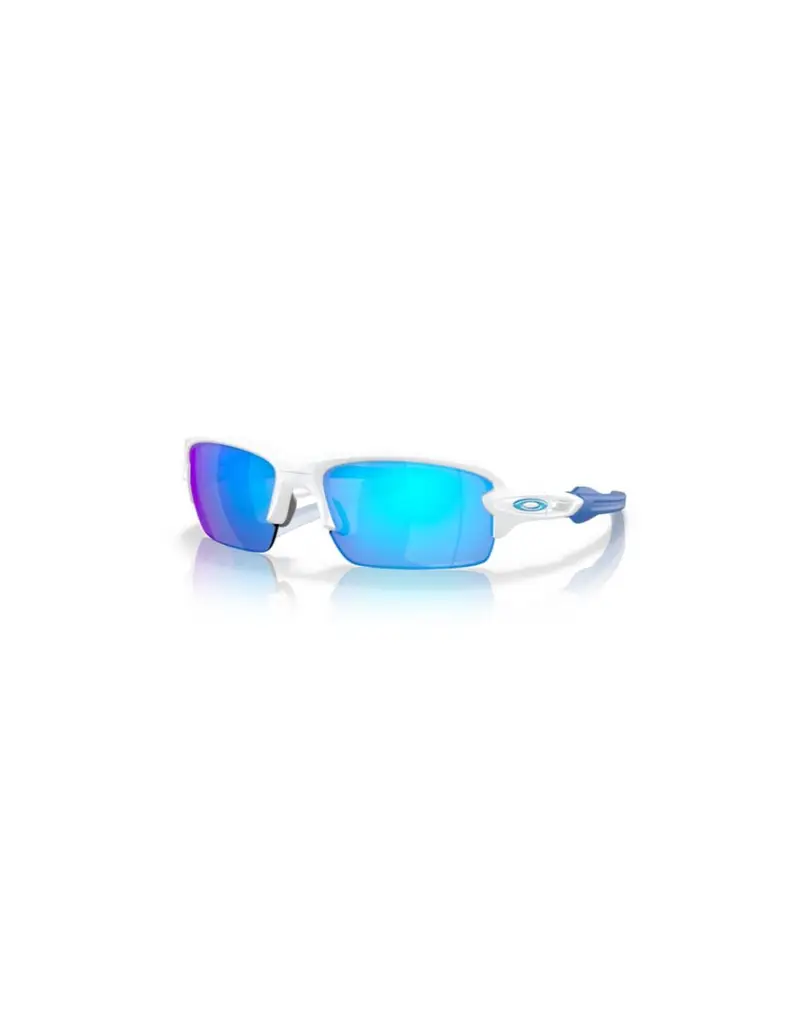 SALDI Occhiali da sole OAKLEY FLAK XS 9005-16 Matte White Prizm Sapphire 59