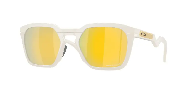 Unisex Oakley OO9533 HSTN SQ 953307 Occhiali da sole O_Matter Bianco Oro Squadrata Polarizzata