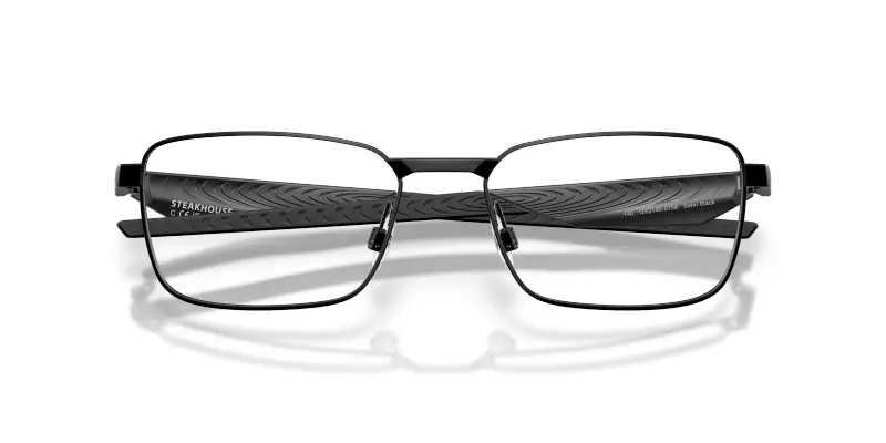 Unisex Oakley OX3140 STEAKHOUSE 314001 Montature da vista Metallo Nero Trasparente Squadrata Normale miniatura 2