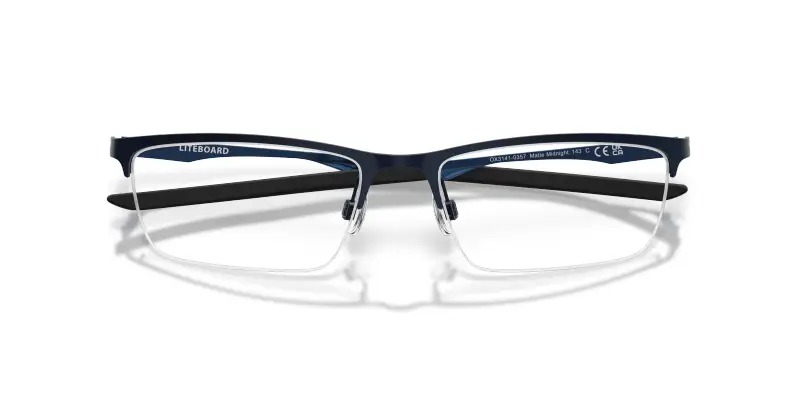 Unisex Oakley OX3141 LITEBOARD 314103 Montature da vista Metallo Blu Trasparente Squadrata Normale miniatura 2