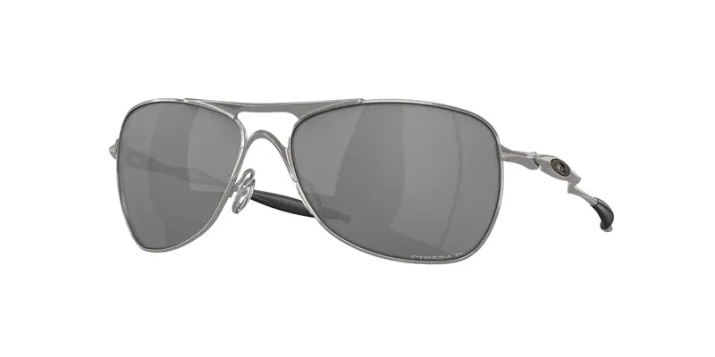 Oakley Unisex OO4060 CROSSHAIR 406022 Occhiali da sole Metallo Grigio Grigio Squadrata Polarizzata Prizm