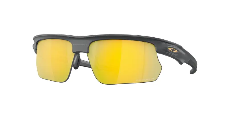 Oakley Unisex OO9400 BISPHAERA 940012 Occhiali da sole O_Matter Grigio Oro Squadrata Polarizzata Prizm
