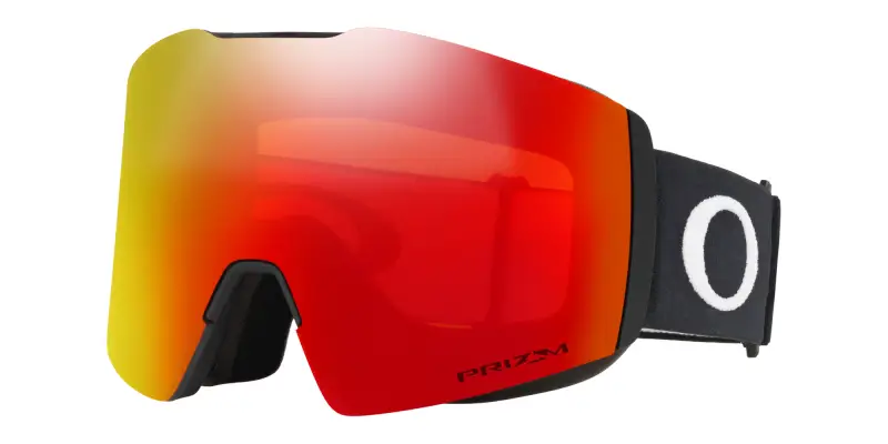 Uomo Oakley OO7099 FALL LINE L 709902 Maschere da sci O_Matter Nero Arancione Maschera Normale Prizm
