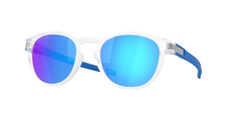 Uomo Oakley OO9265 LATCH 926576 Occhiali da sole O_Matter Trasparente Blu Rotonda Normale