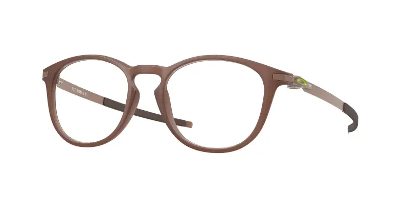 Uomo Oakley OX8105 PITCHMAN R 810527 Montature da vista O_Matter Rosso Trasparente Rotonda Normale