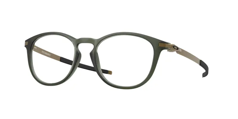 Uomo Oakley OX8105 PITCHMAN R 810528 Montature da vista O_Matter Verde Trasparente Rotonda Normale