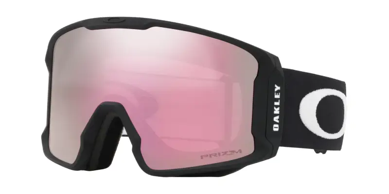 Uomo OO7070 LINE MINER L 707006 Maschere da sci O_Matter Nero Rosa Maschera Normale Prizm