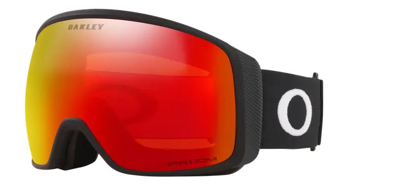 Oakley Uomo OO7104 FLIGHT TRACKER L 710407 Maschere da sci O_Matter Nero Arancione Maschera Normale Prizm