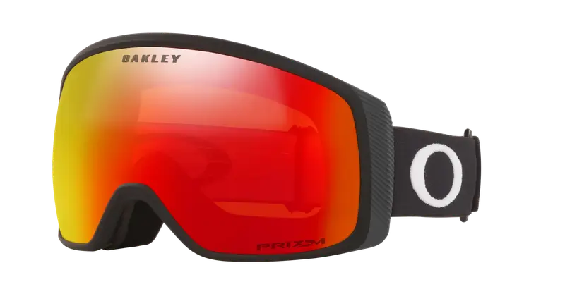 Oakley Uomo OO7105 FLIGHT TRACKER M 710506 Maschere da sci O_Matter Nero Arancione Maschera Normale Prizm