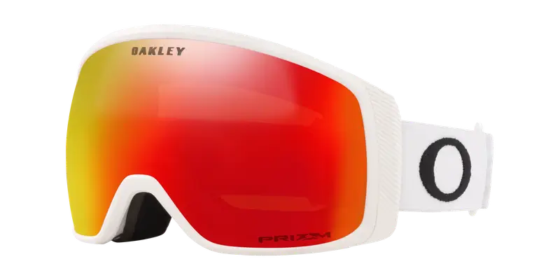 Oakley Uomo OO7105 FLIGHT TRACKER M 710510 Maschere da sci O_Matter Bianco Arancione Maschera Normale Prizm