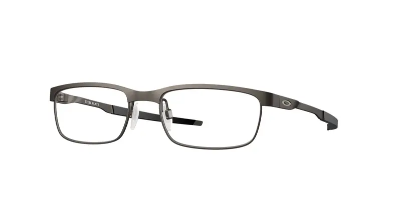 Oakley Uomo OX3222 STEEL PLATE 322202 Montature da vista Metallo Grigio Trasparente Squadrata Normale
