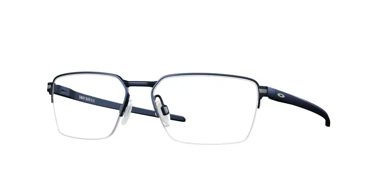 Oakley Uomo OX5080 SWAY BAR 0.5 508004 Montature da vista Titanio Blu Trasparente Squadrata Normale