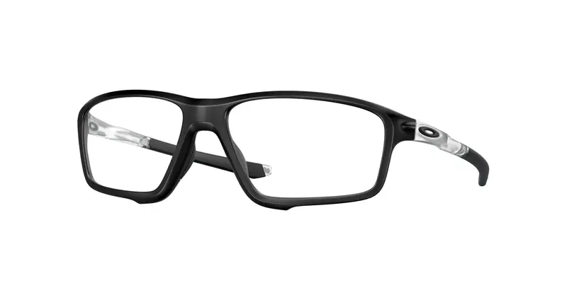 Oakley Uomo OX8076 CROSSLINK ZERO 807603 Montature da vista O_Matter Nero Trasparente Squadrata Normale