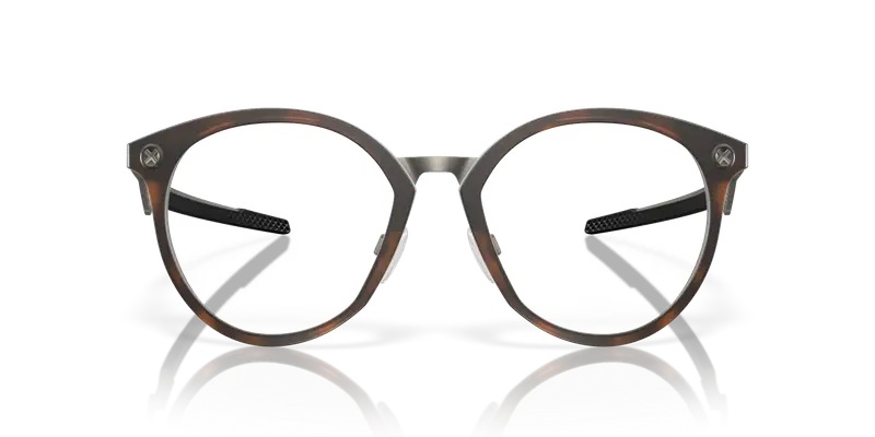 Oakley Uomo OX8181 COGNITIVE R 818104 Montature da vista Titanio Marrone Trasparente Rotonda Normale miniatura 2