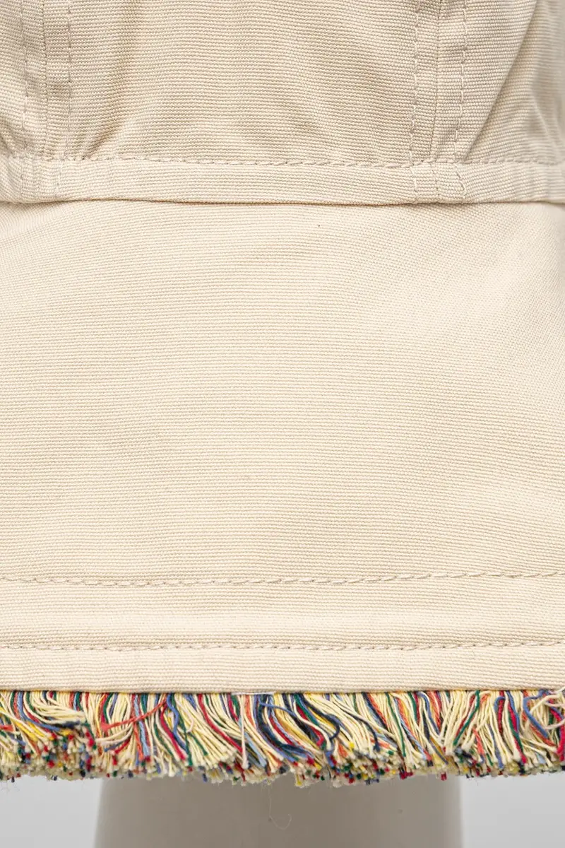 berretto in cotone colore beige 8502 miniatura 3