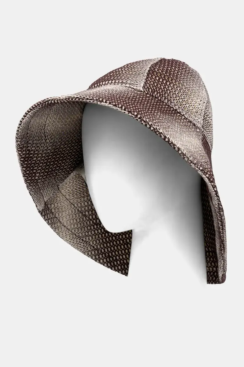 berretto in cotone colore marrone 8503