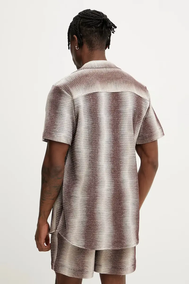 camicia in cotone uomo colore marrone 7014 miniatura 3