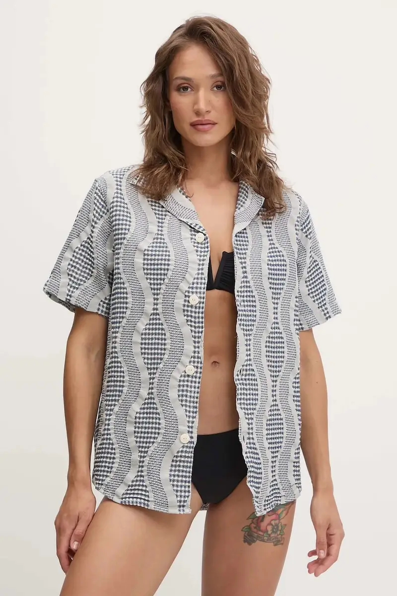 camicia in cotone uomo colore marrone Grigio