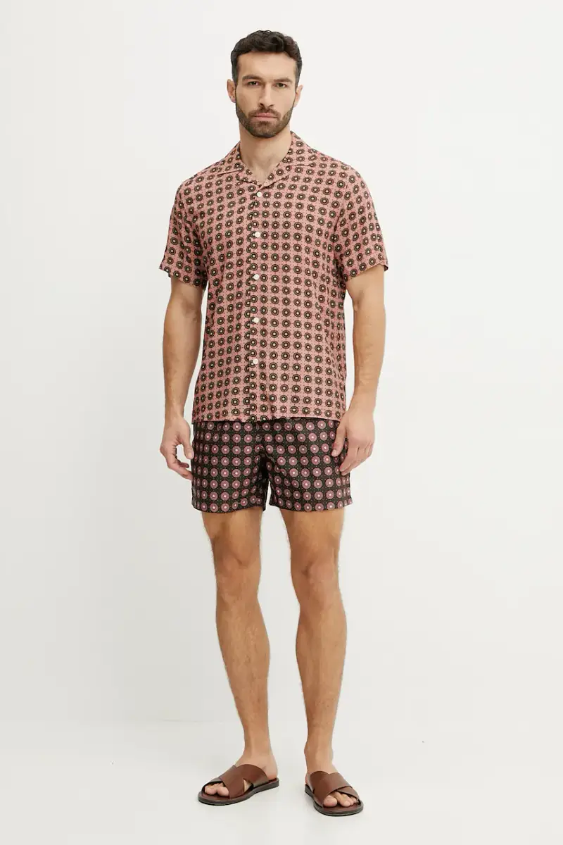 camicia uomo colore arancione 7005 miniatura 2