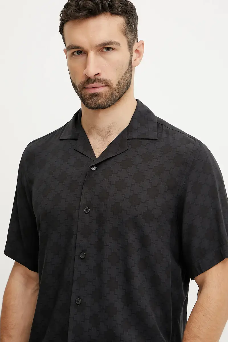 camicia uomo colore blu navy 7005 miniatura 2