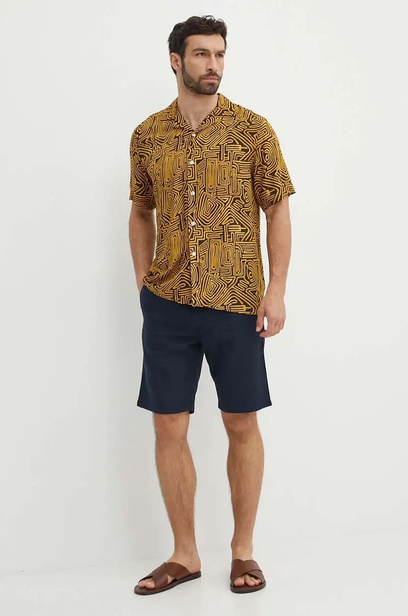 camicia uomo colore marrone miniatura 2