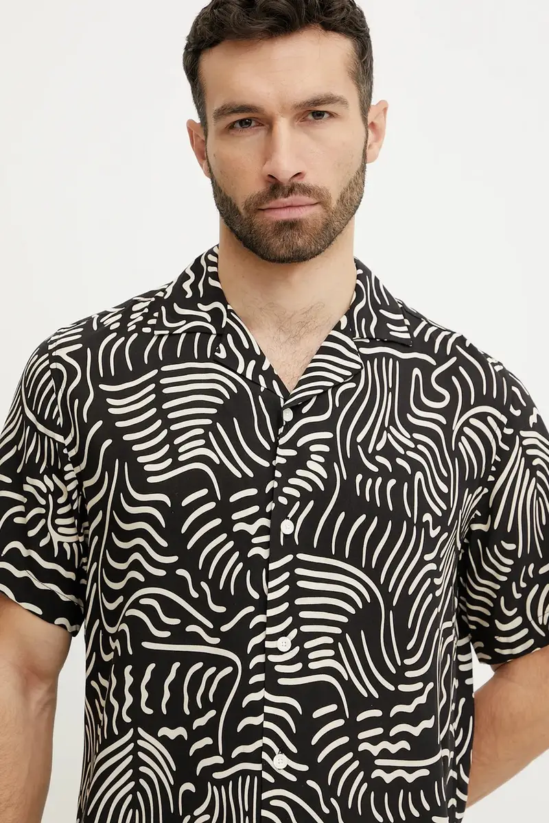 camicia uomo colore nero 7005 miniatura 4