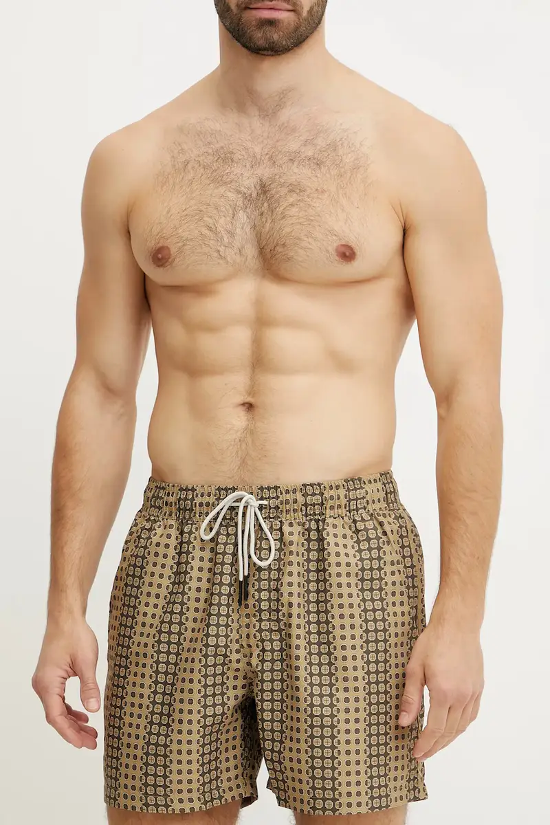 pantaloncini da bagno colore verde 5001 miniatura 2