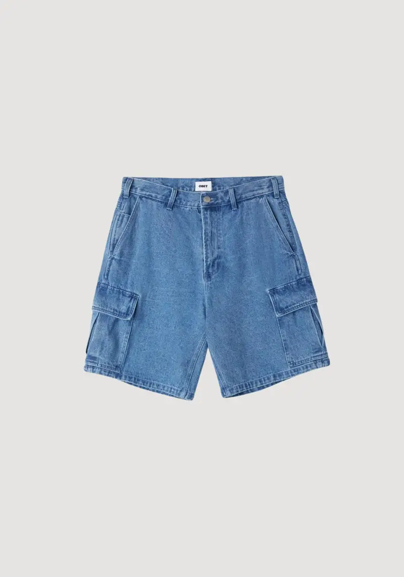 Bigwig Baggy Denim Cargo Short LIGHT BLUE