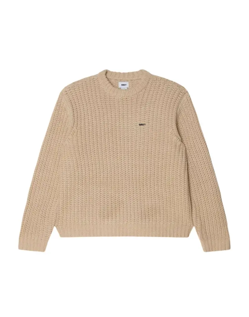 Bold chunky knit sweater maglioncino in lana boxy fit - Oatmeal S