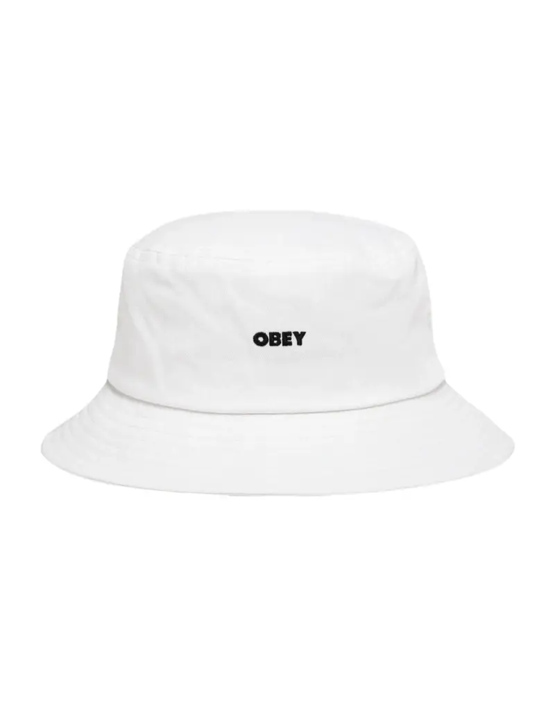 Obey Bold twill bucket cappello pescatore - bianco One Size
