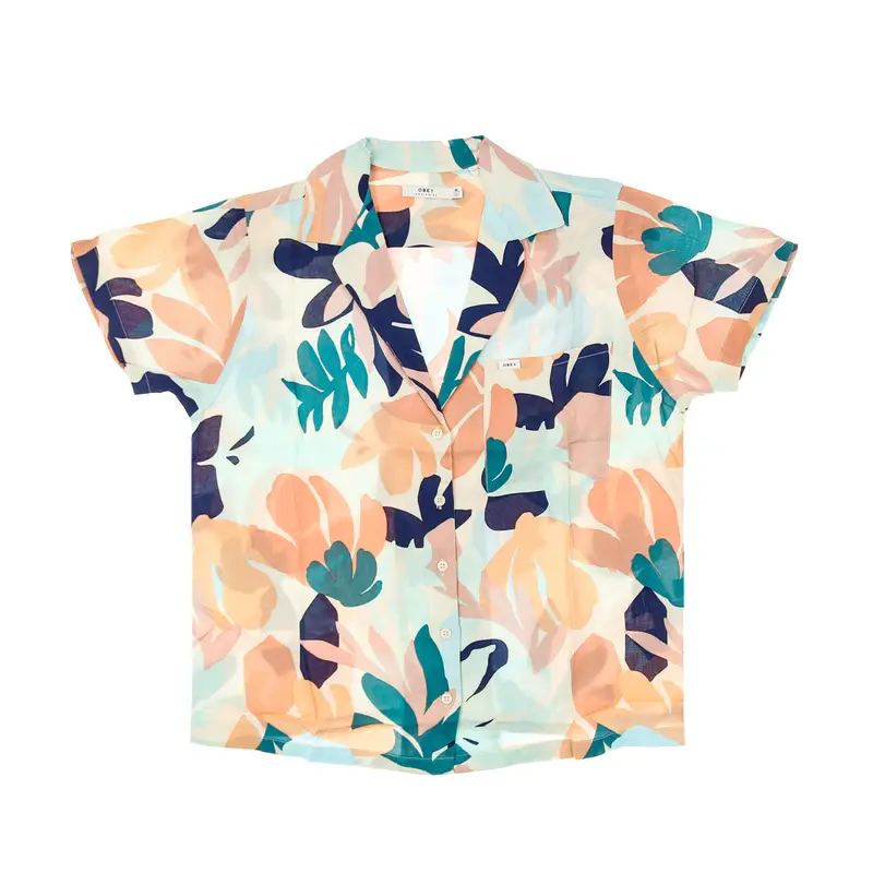 Camicia Manica Corta Donna Decoupage Shirt Pecan Multi