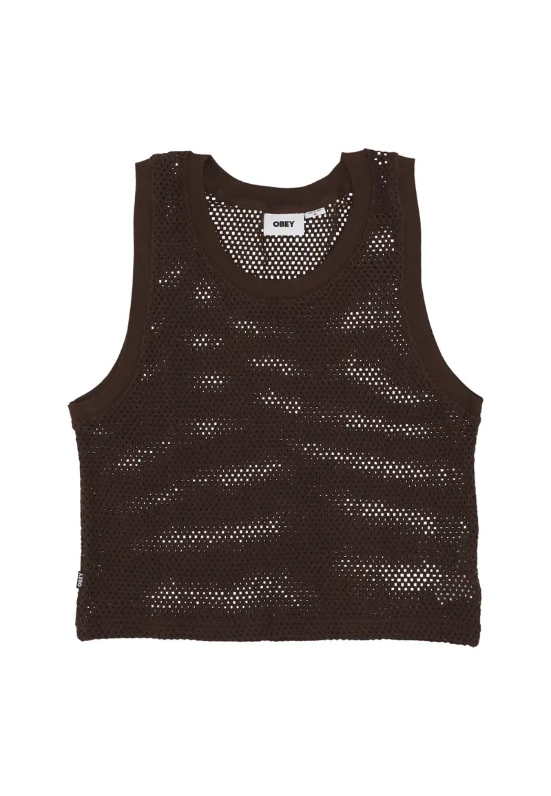 Canotta Donna W Hudson Mesh Tank Java Brown