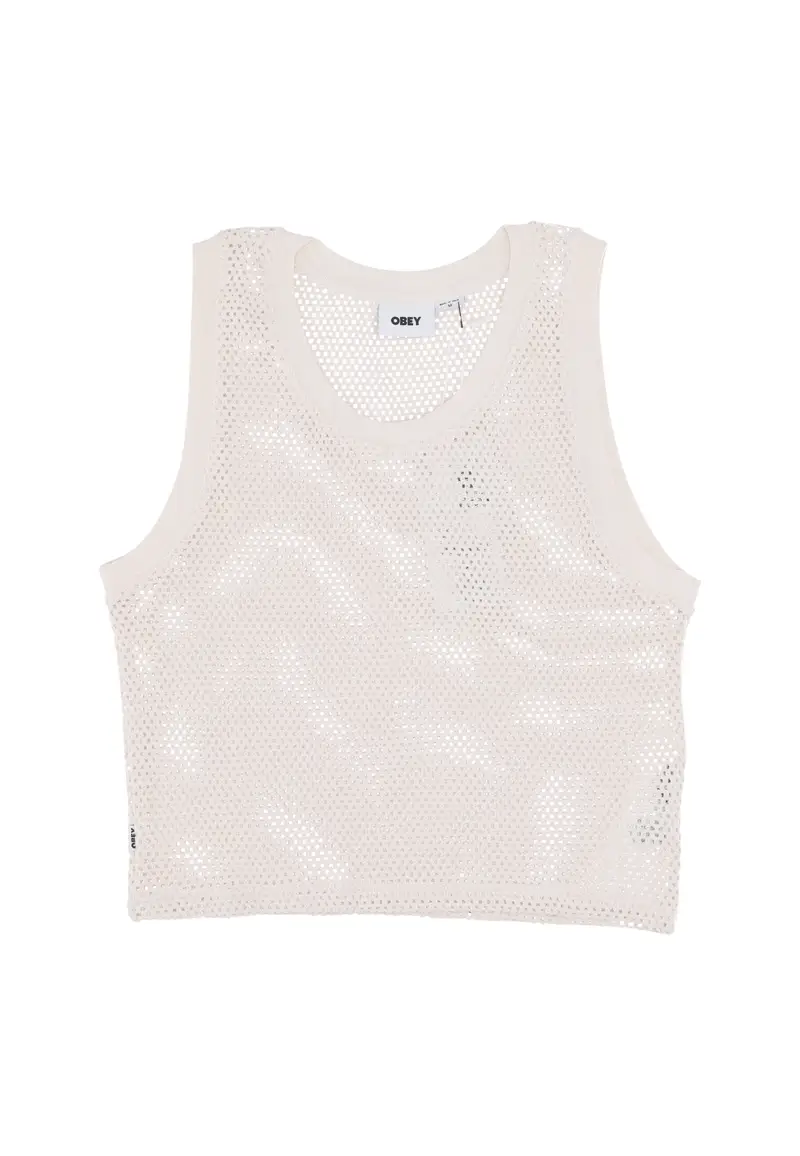 Canotta Donna W Hudson Mesh Tank Unbleached