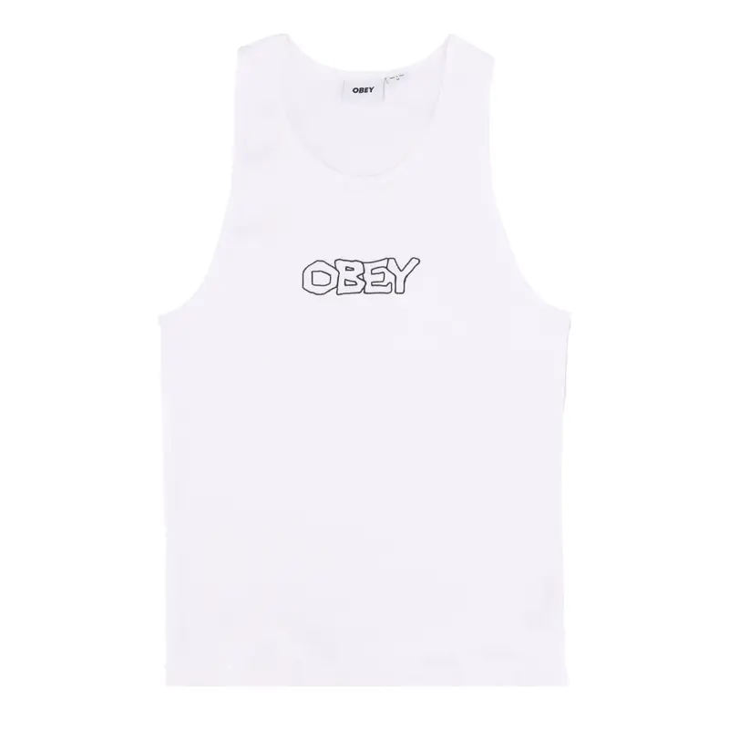 Canotta Uomo Trace Rib Tank White