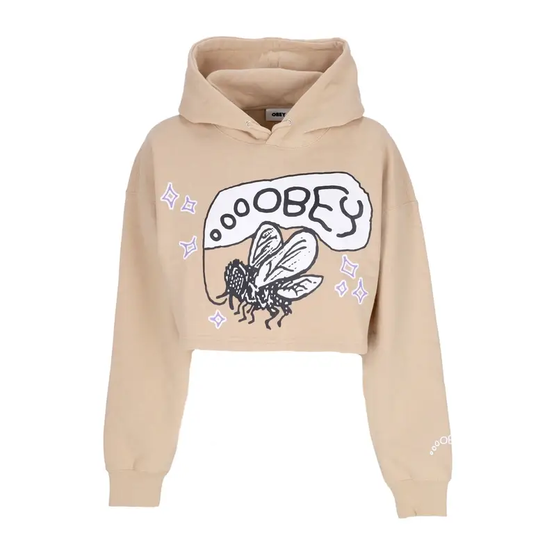 Felpa Cappuccio Corta Donna Kylo Baby Hood Matching Sets Oat Milk