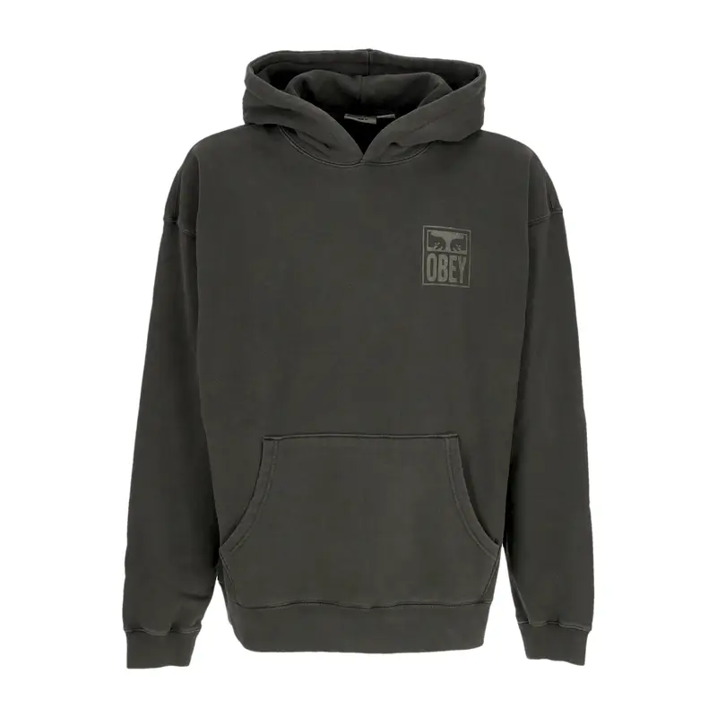 Felpa Leggera Cappuccio Uomo Pigment Eyes Icon Extra Heavy Hoodie Pigment Pirate Black