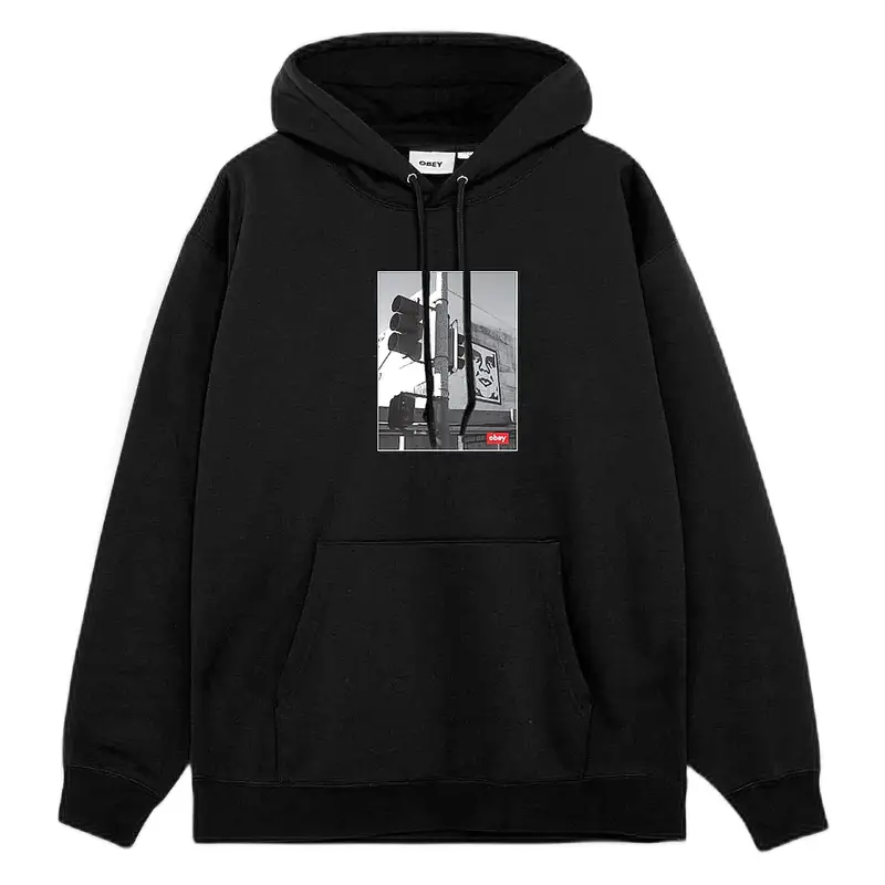 felpa obey los angeles photo fleece - black