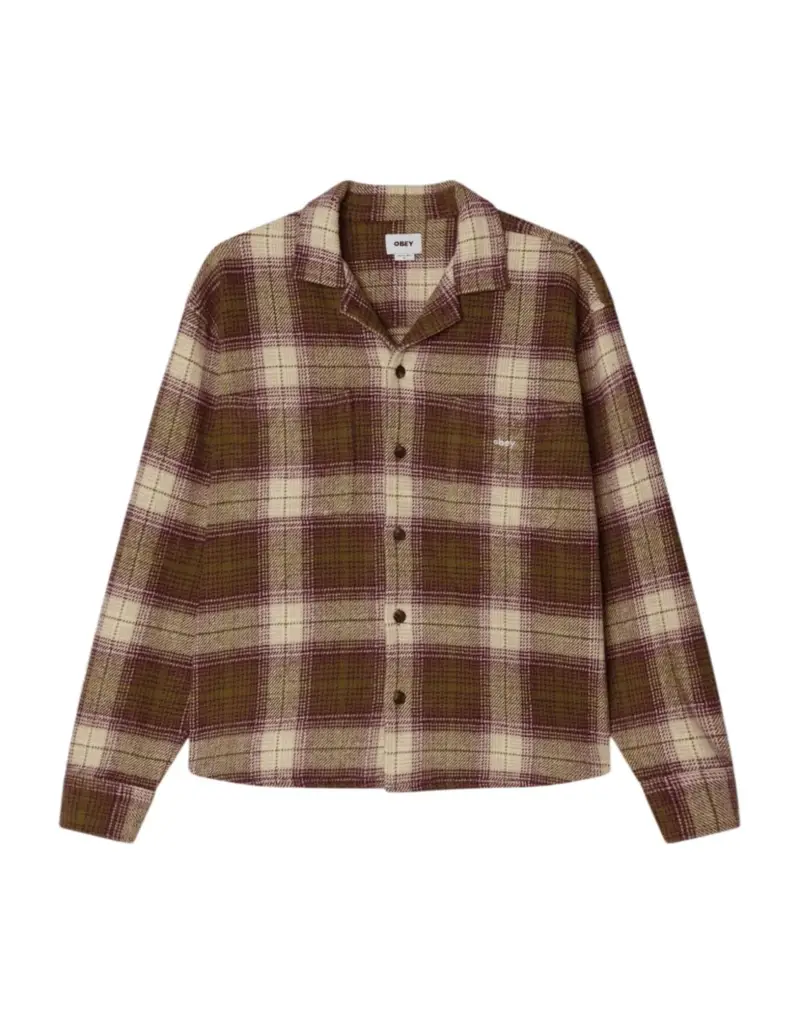 Laurel woven camicia in cotone oversize - moss green multi M