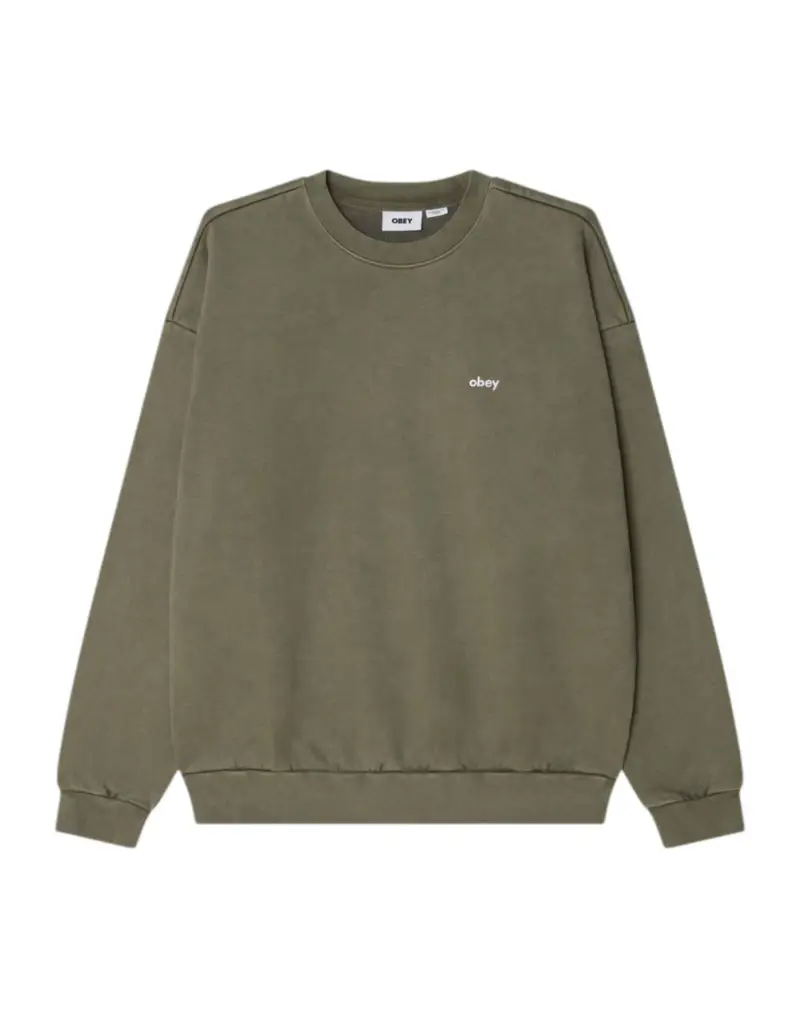 Lowercase pigment crewneck felpa girocollo effetto slavato - pigment deep lichen M