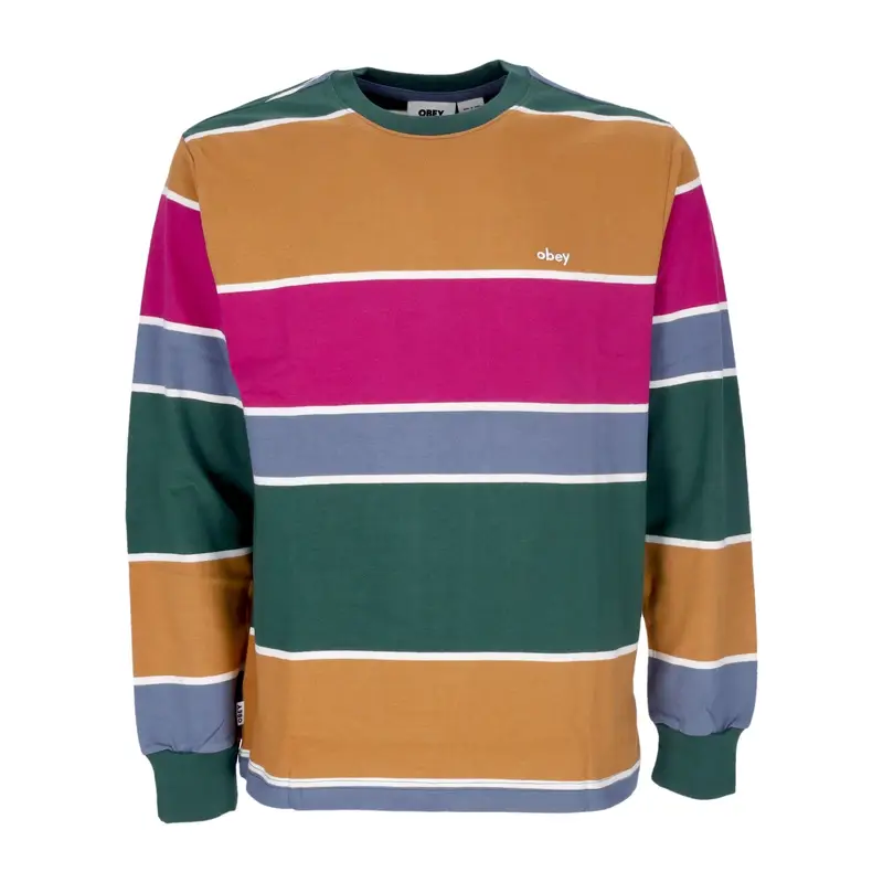 Maglietta Manica Lunga Uomo Nationale Stripe L/s Tee Dark Cedar Multi