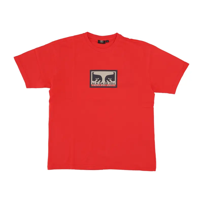 Maglietta Uomo Obey Tee X Napapijri Fire Red