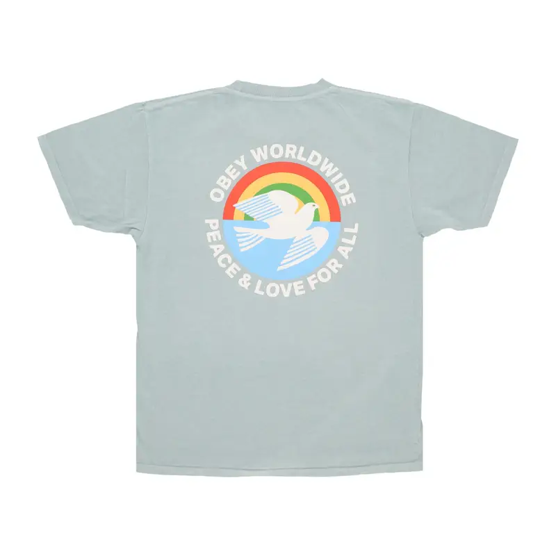 Maglietta Uomo Peace & Love For All Classic Pigment Tee Pigment Surf Spray