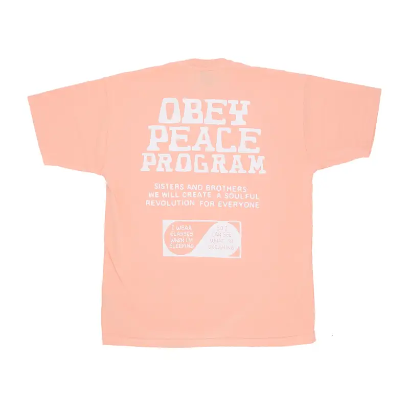 Maglietta Uomo Peace Program Heavy Weight Classic Tee Peach Parfait