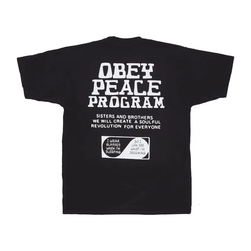 Maglietta Uomo Peace Program Heavy Weight Classic Tee Vintage Black