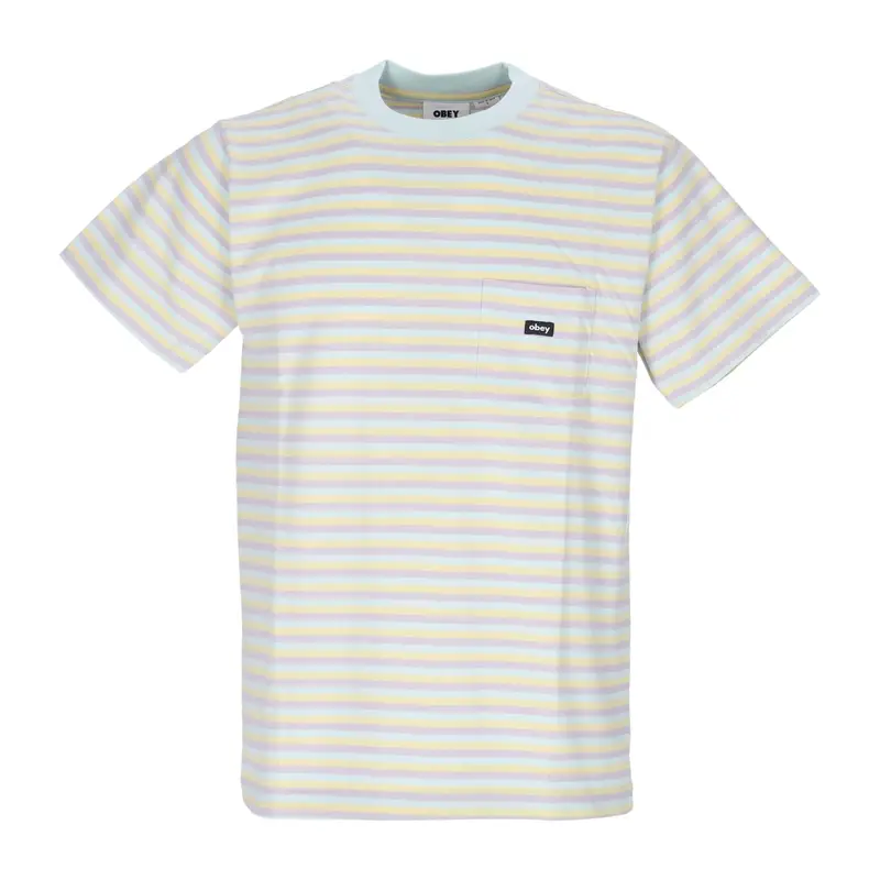 Maglietta Uomo River Stripe Pocket Tee Pure Water Multi