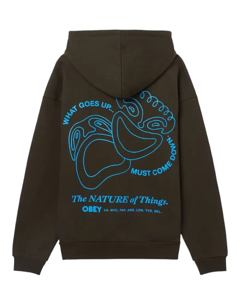 Obey Nature extra heavy Hoodie felpa pesante con cappuccio - rosin XL