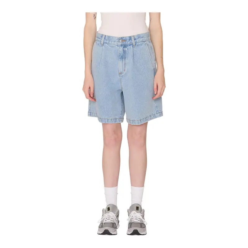 shorts obey eli ii denim pleated short - cirrus