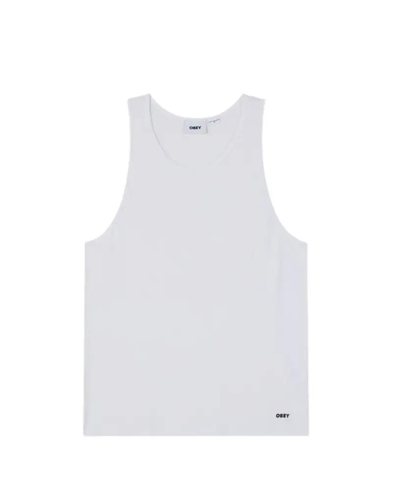 Obey Standard rib tank canotta a costine (pack da 2pz) - White M
